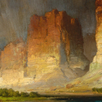 Scogliere Del Fiume Colorado Superiore Territorio Del Wyoming 2 Thomas Moran tmr14 quadro stampato su tela