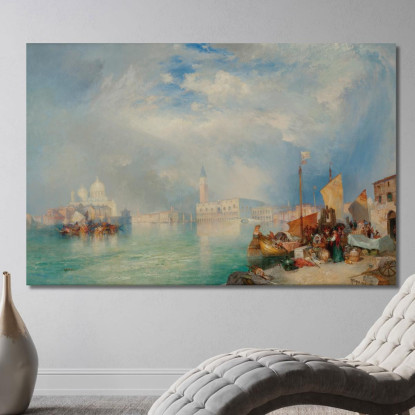 Ingresso Al Canal Grande Venezia Thomas Moran tmr18 quadro stampato su tela