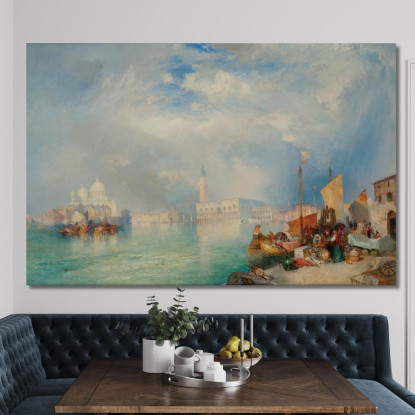 Ingresso Al Canal Grande Venezia Thomas Moran tmr18 quadro stampato su tela