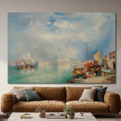 Ingresso Al Canal Grande Venezia Thomas Moran tmr18 quadro stampato su tela