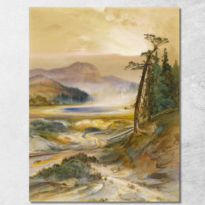 Geyser Excelsior Parco Di Yellowstone Thomas Moran tmr19 quadro stampato su tela