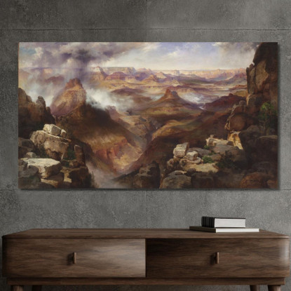 Grand Canyon Del Fiume Colorado Thomas Moran tmr23 quadro stampato su tela