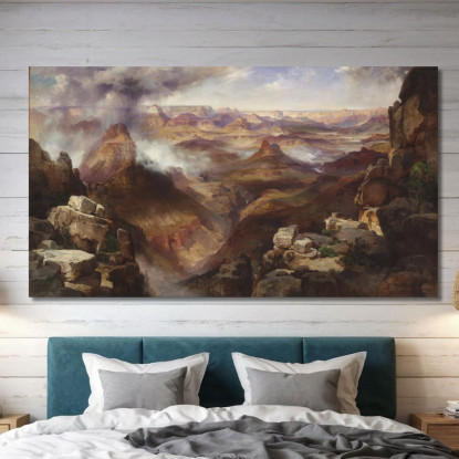 Grand Canyon Del Fiume Colorado Thomas Moran tmr23 quadro stampato su tela