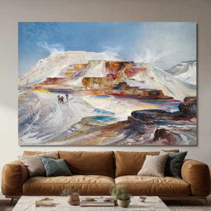 Sorgenti Termali Del Fiume Gardiner Yellowstone 2 Thomas Moran tmr34 quadro stampato su tela