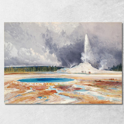 Geyser Del Vecchio Castello Thomas Moran tmr48 quadro stampato su tela
