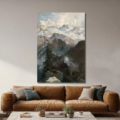 Vertice Della Sierra Nevada Thomas Moran tmr54 quadro stampato su tela