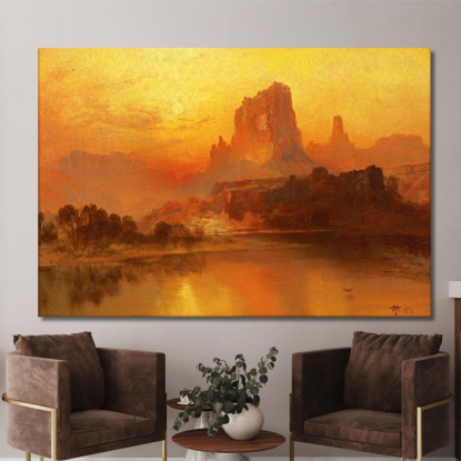 L'Ora D'Oro Thomas Moran tmr60 quadro stampato su tela