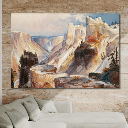 Il Grand Canyon Di Yellowstone Thomas Moran tmr63 quadro stampato su tela