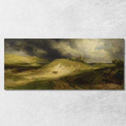 La Gravel Bank Di Easthampton L.I. Thomas Moran tmr64 quadro stampato su tela