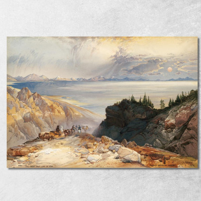 Il Gran Lago Salato Dello Utah Thomas Moran tmr66 quadro stampato su tela
