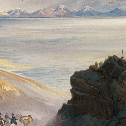 Il Gran Lago Salato Dello Utah Thomas Moran tmr66 quadro stampato su tela