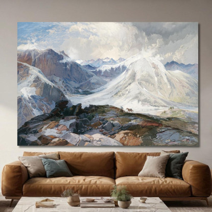 Il Sentiero Delle Zanzare Montagne Rocciose Del Colorado Thomas Moran tmr69 quadro stampato su tela