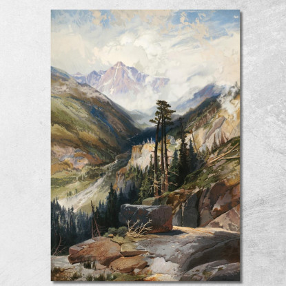 La Montagna Della Santa Croce Colorado Thomas Moran tmr70 quadro stampato su tela