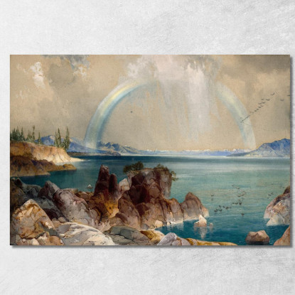 Il Braccio Meridionale Del Lago Yellowstone Parco Nazionale Di Yellowstone Territorio Del Wyoming Thomas Moran tmr74 quadro sta