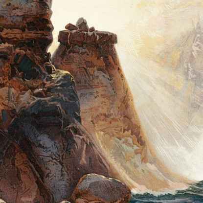 Le Torri Di Tower Falls Yellowstone Thomas Moran tmr75 quadro stampato su tela