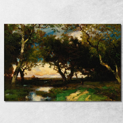 Sotto Gli Alberi Thomas Moran tmr80 quadro stampato su tela