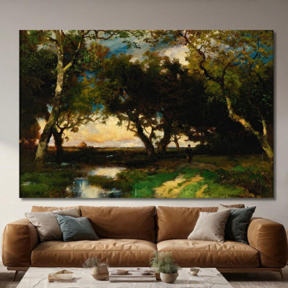 Sotto Gli Alberi Thomas Moran tmr80 quadro stampato su tela