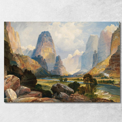 Valle Delle Acque Balbettanti Utah Meridionale Thomas Moran tmr81 quadro stampato su tela