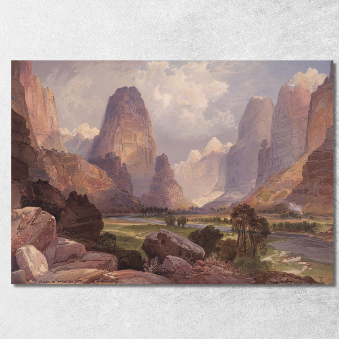 Valle Delle Acque Balbettanti Utah Meridionale Thomas Moran tmr83 quadro stampato su tela