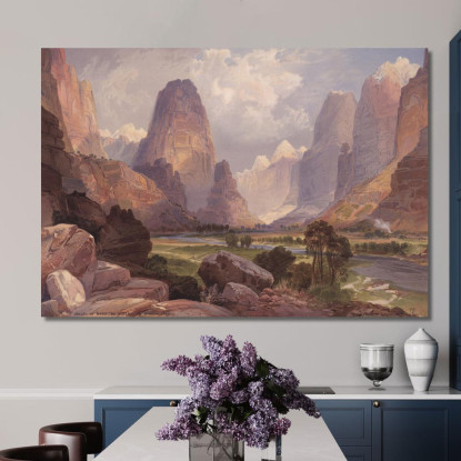 Valle Delle Acque Balbettanti Utah Meridionale Thomas Moran tmr83 quadro stampato su tela
