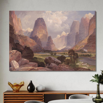 Valle Delle Acque Balbettanti Utah Meridionale Thomas Moran tmr83 quadro stampato su tela