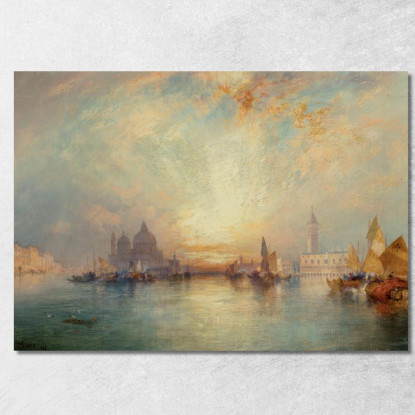 Scena Veneziana 3 Thomas Moran tmr86 quadro stampato su tela