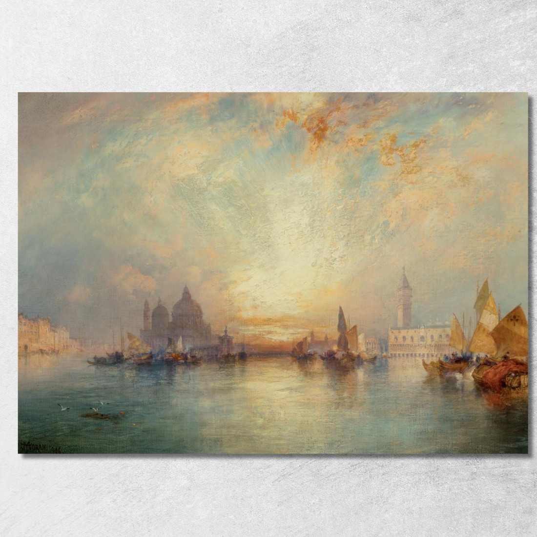 Scena Veneziana 3 Thomas Moran tmr86 quadro stampato su tela