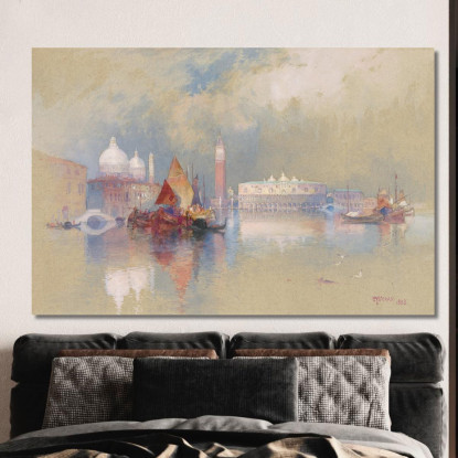 Vista Di Venezia Thomas Moran tmr98 quadro stampato su tela