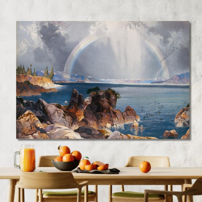 Lago Yellowstone Thomas Moran tmr99 quadro stampato su tela