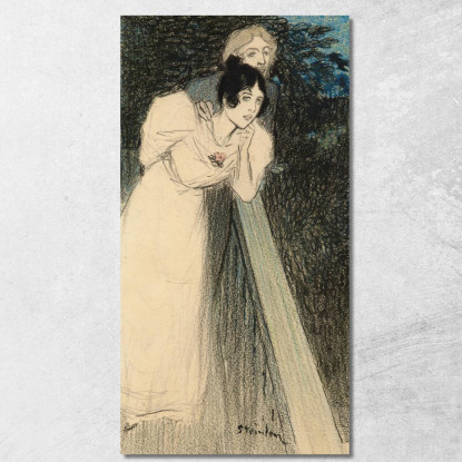Due Donne In Abiti Théophile Alexandre Steinlen tas17 quadro stampato su tela