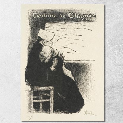 Donna Del Dolore Théophile Alexandre Steinlen tas18 quadro stampato su tela