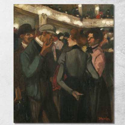 Ragazze E Magnaccia Al Moulin Rouge Théophile Alexandre Steinlen tas21 quadro stampato su tela