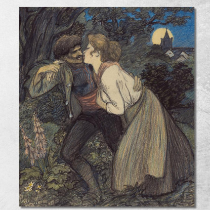 La Cagna Lupo 2 Théophile Alexandre Steinlen tas28 quadro stampato su tela