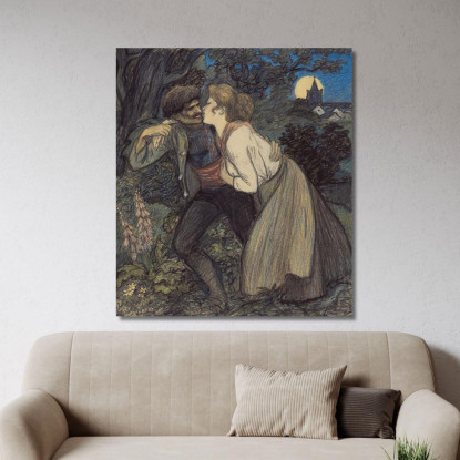 La Cagna Lupo 2 Théophile Alexandre Steinlen tas28 quadro stampato su tela