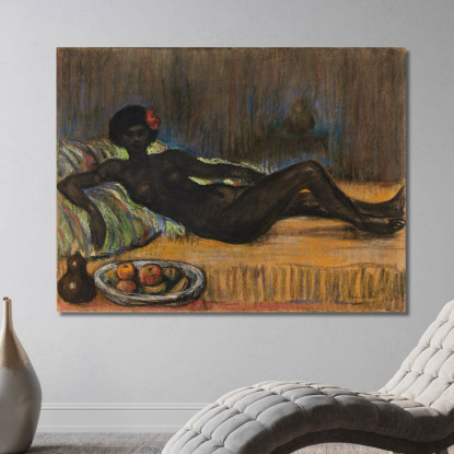 Masseida Nuda Sdraiata Su Un Divano Théophile Alexandre Steinlen tas36 quadro stampato su tela