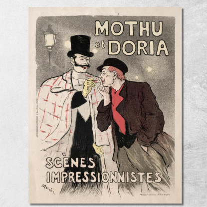 Mothu Et Doria Scene Impressioniste Théophile Alexandre Steinlen tas37 quadro stampato su tela