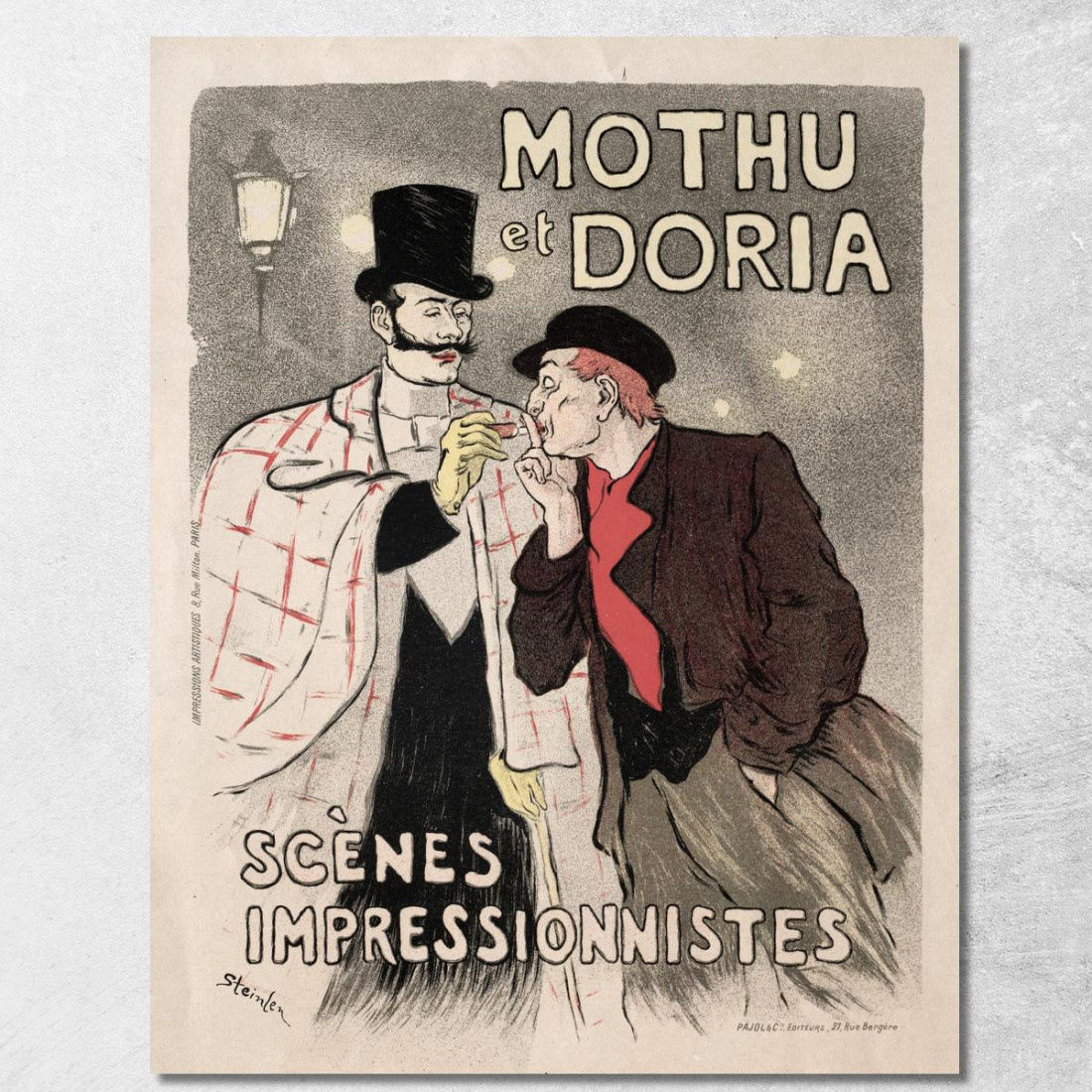 Mothu Et Doria Scene Impressioniste Théophile Alexandre Steinlen tas37 quadro stampato su tela