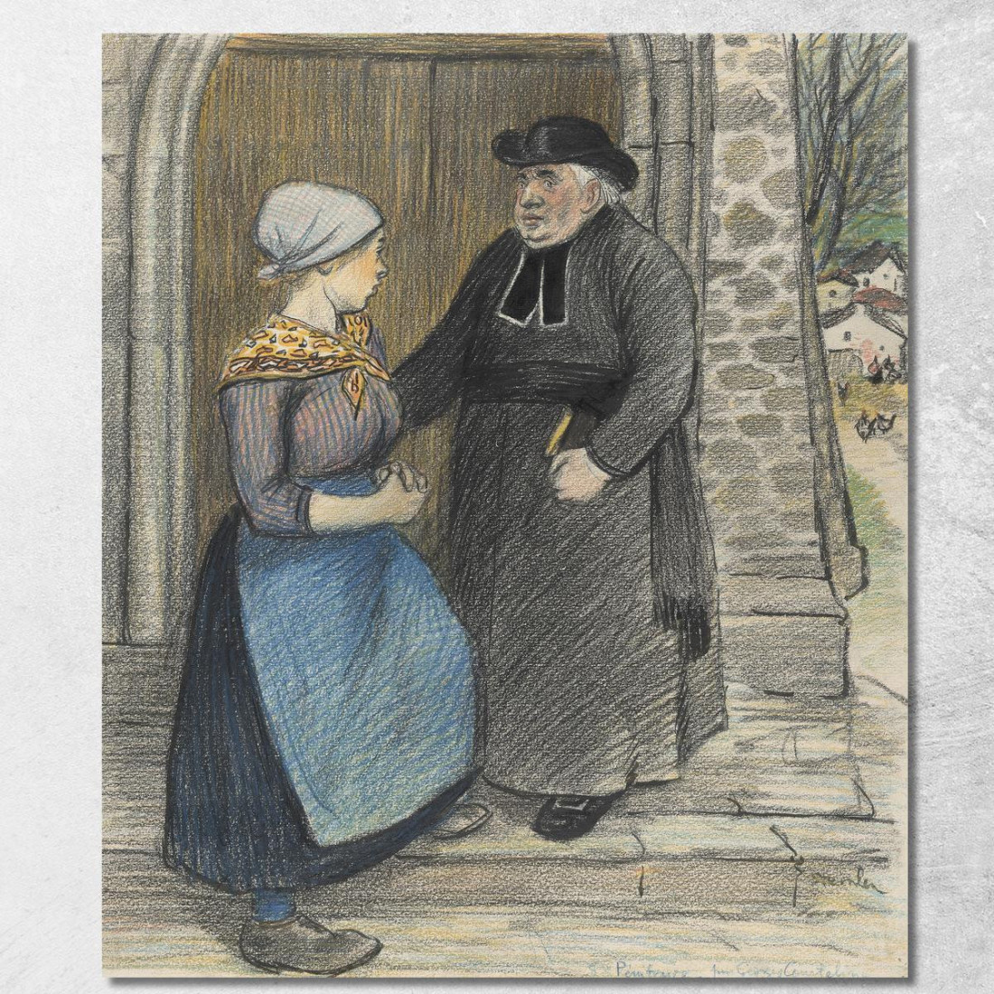 Penitenza Théophile Alexandre Steinlen tas42 quadro stampato su tela