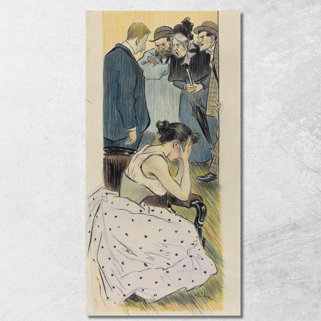 La Sua Canzone Di Famiglia Théophile Alexandre Steinlen tas43 quadro stampato su tela