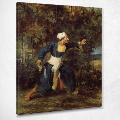 Indiano Armato Con Pugnale Gurkha Eugène Delacroix edx58 quadro stampato su tela