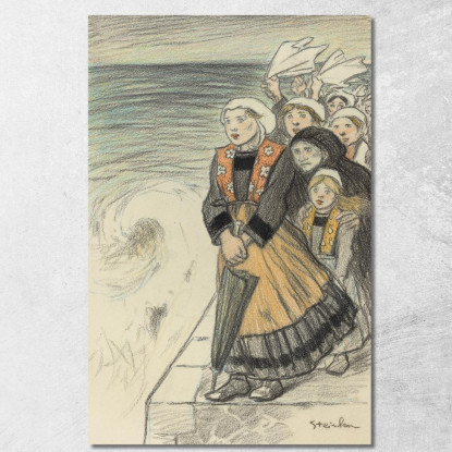 Mogli Dei Marinai Théophile Alexandre Steinlen tas44 quadro stampato su tela