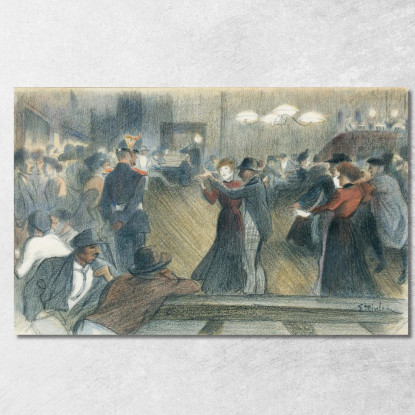 La Danza Théophile Alexandre Steinlen tas50 quadro stampato su tela