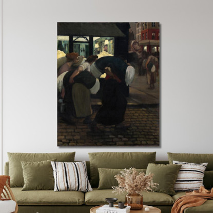 Le Lavandaie Théophile Alexandre Steinlen tas53 quadro stampato su tela