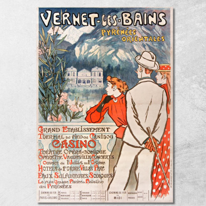 Vernet-Les-Bains. Pirenei Orientali Théophile Alexandre Steinlen tas56 quadro stampato su tela