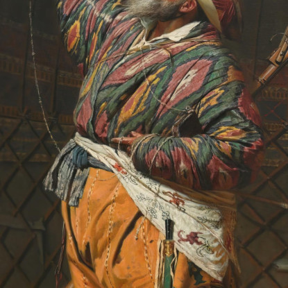 Un Ricco Cacciatore Kirghiso Con Un Falco Vasily Vereshchagin vvr3 quadro stampato su tela