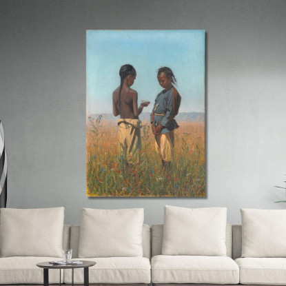 Bambini Della Tribù Solon Vasily Vereshchagin vvr14 quadro stampato su tela