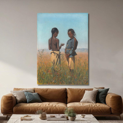 Bambini Della Tribù Solon Vasily Vereshchagin vvr14 quadro stampato su tela