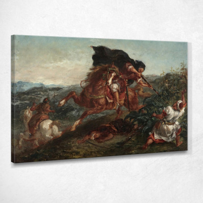 La Lotta Eugène Delacroix edx67 quadro stampato su tela