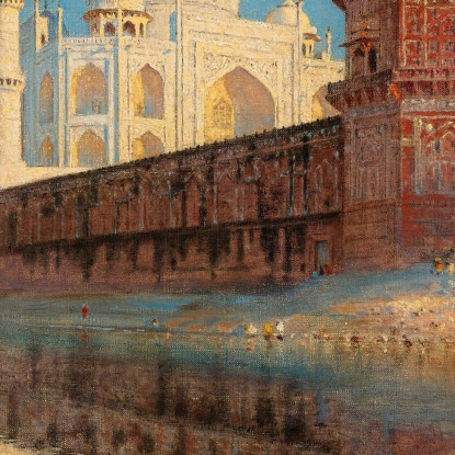 La Sera Del Taj Mahal Vasily Vereshchagin vvr65 quadro stampato su tela