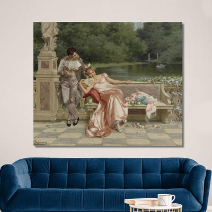 Il Flirt Vittorio Reggianini vrg18 quadro stampato su tela